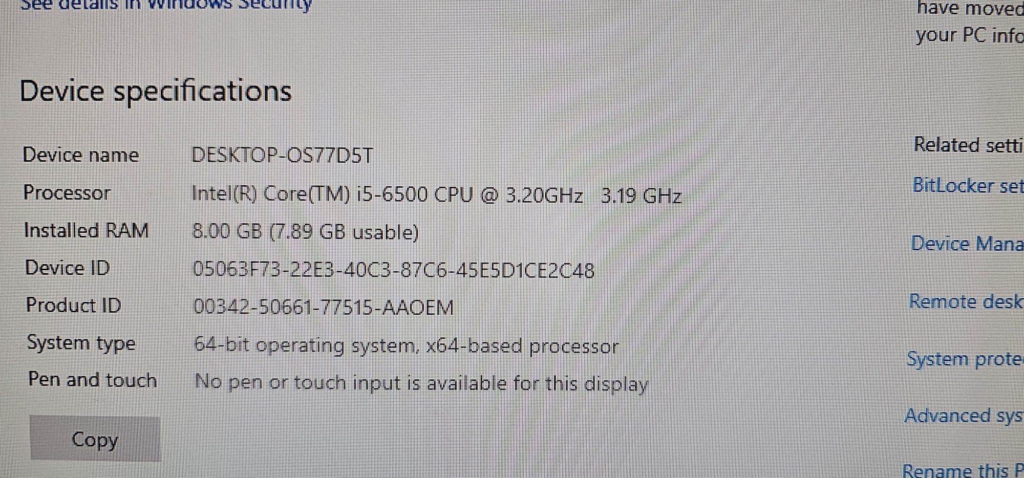 Desktop Dell 7040