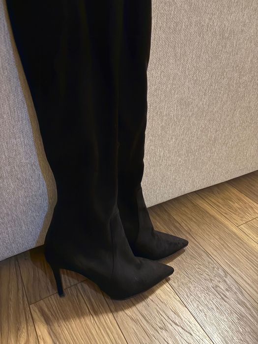 Ботуши чизми,естествен велур