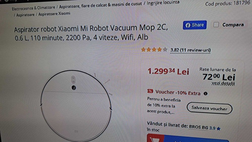 Aspirator Robot Xiaomi,2C-06L,portabil,excelent