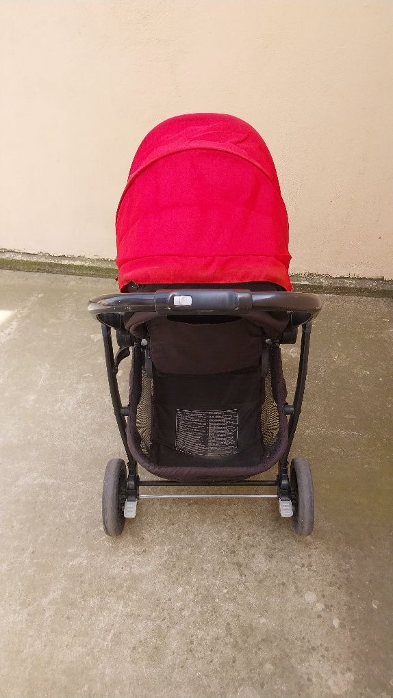 Carucior Graco Evo Trio, 3 in 1, 0-3 ani, Rosu