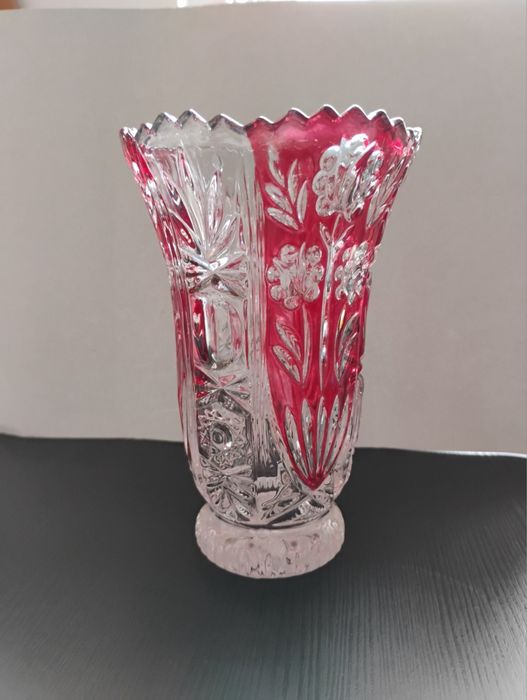 Винтидж ваза от оловен кристал Anna Hutte Bleikristall