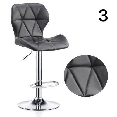 Барный стул — кожаный, регулируемый по высоте, на металлической ножке