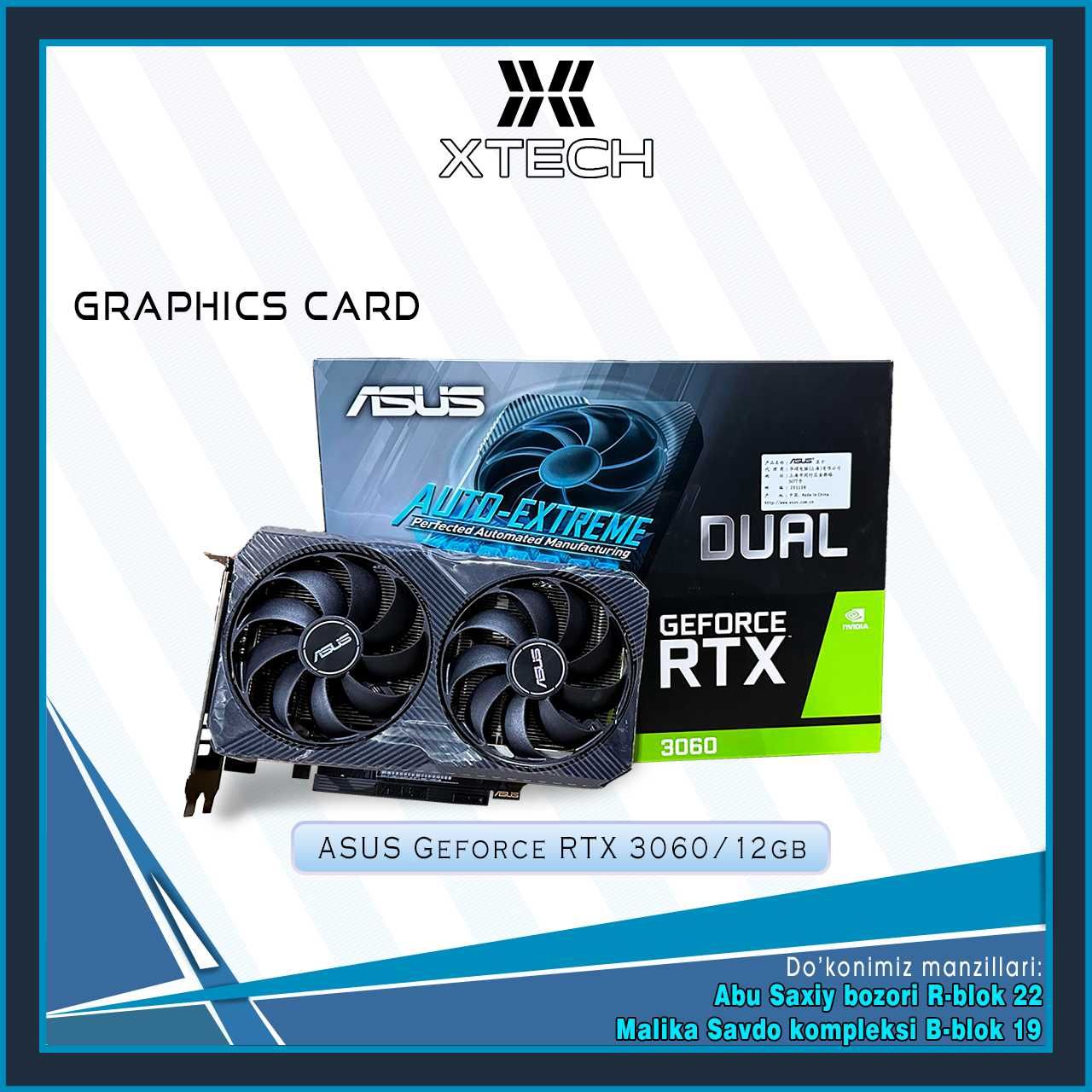 Видеокарта Asus GeForce OC DUAL RTX 3060/12GB