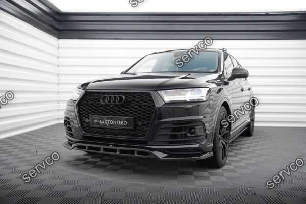 Prelungire splitter bara fata Audi SQ7 Q7 S-Line Mk2 2016-2019 v4