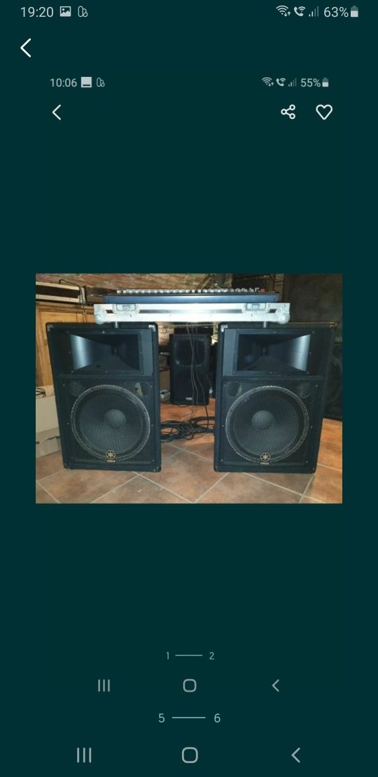 Boxe pasive Peavey Eurosys 6/Yamaha S115V/Yamaha Emx512sc 2x500w