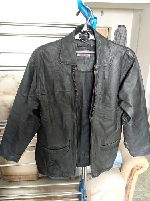 Куртка, мужская, кожаная (~2-3XL).