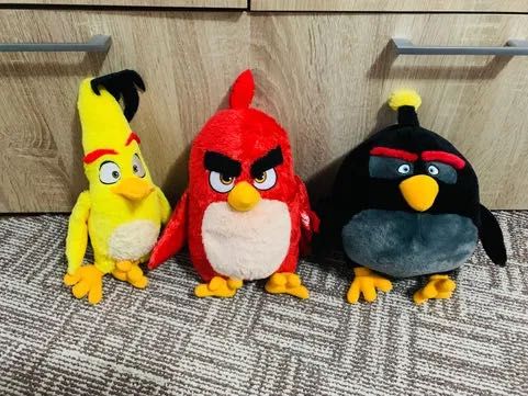 Set de 3 plusuri Angry Birds de colectie Carrefour transport inclus
