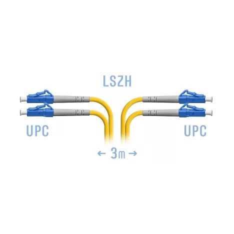 Патч корд оптический LC/UPC — LC/UPC, SM Duplex 3 метра