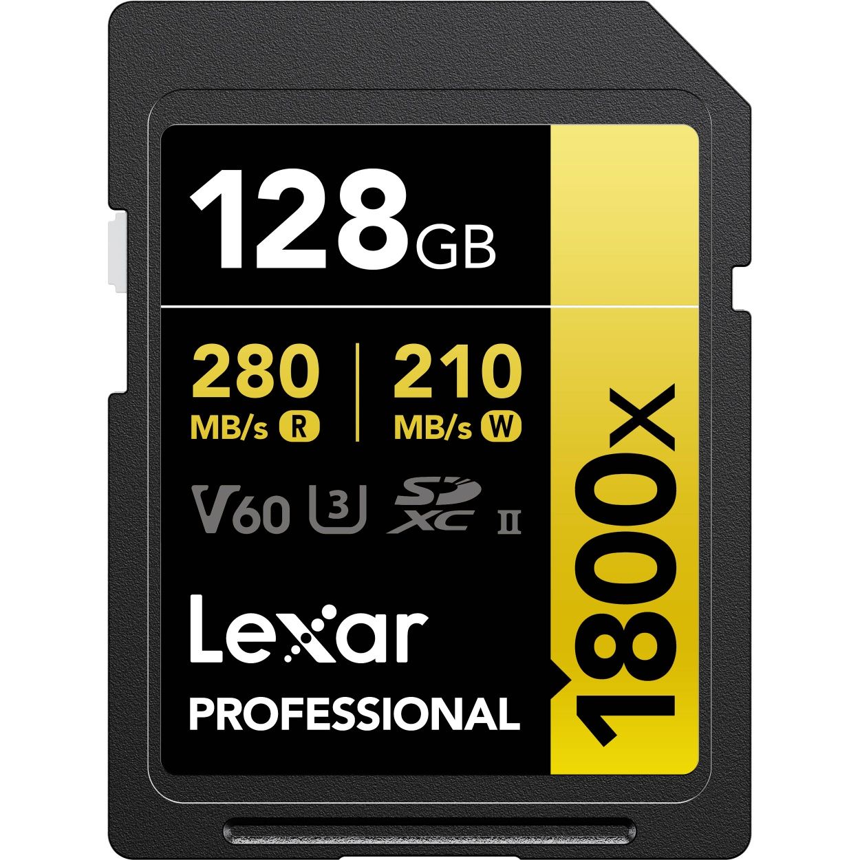 Карта памяти Lexar 128GB Professional 1800x UHS-II SDXC (GOLD Series)