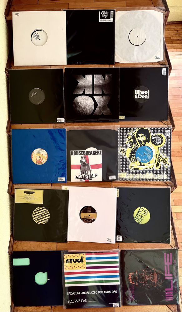 Colectie vinyl muzica techno house minimal electronica rock DJ vinil