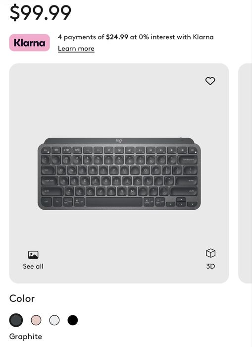 Клавиатура Logitech MX Keys Mini (US INTL) – НЕразопакована!