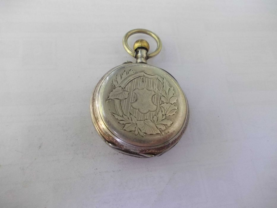 Ceas vechi de buzunar defect din argint 1892