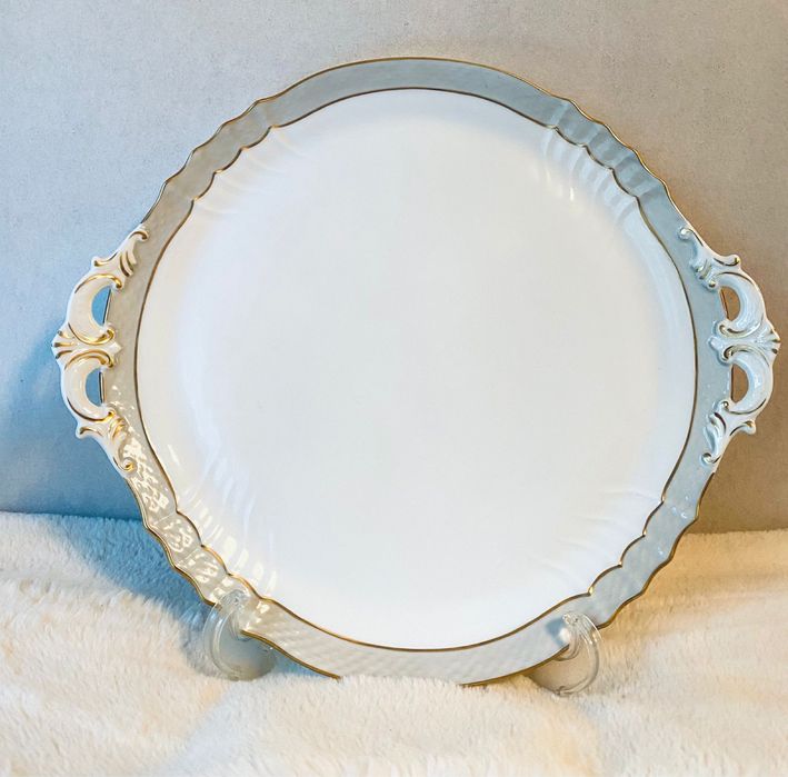 Белое винтажное блюдо с ручками Richard Ginori Италия