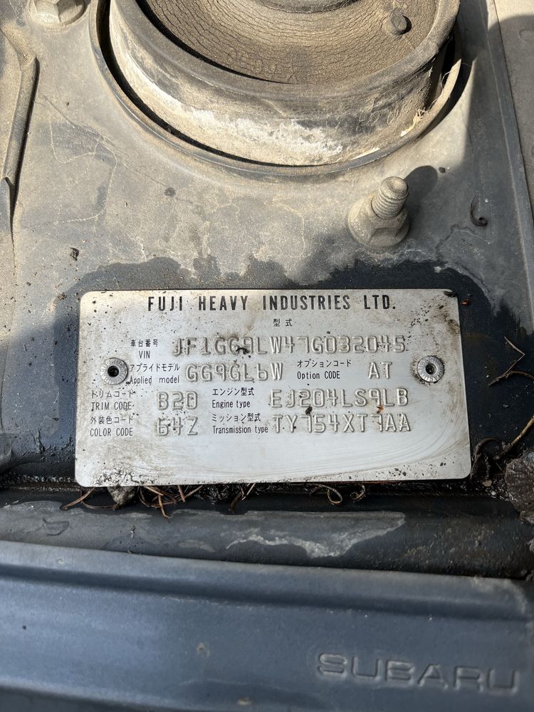Субару импреза 2R 2006г