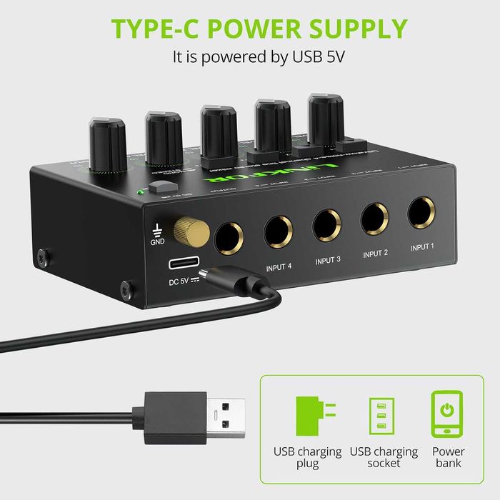 4-канален аудио миксер