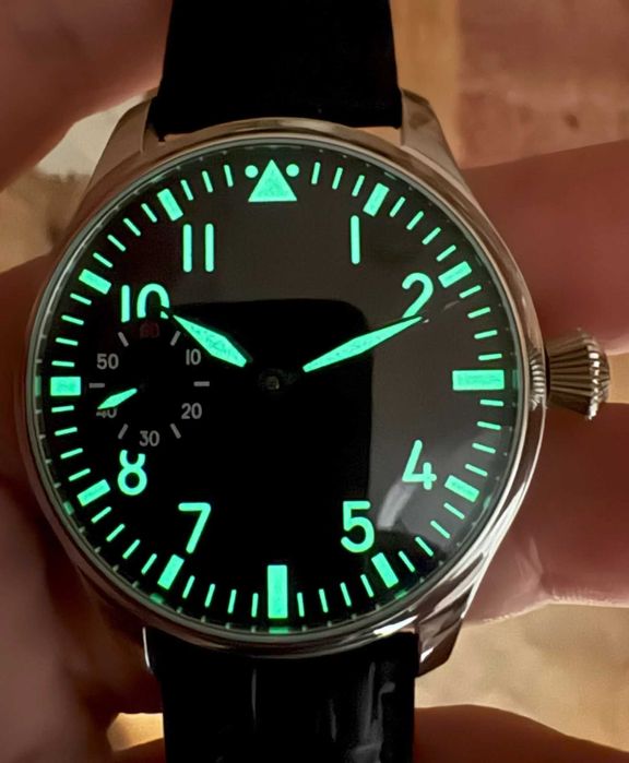 Ceas Parnis Pilot Aviator 44 mm mecanic Asian Unitas 6497