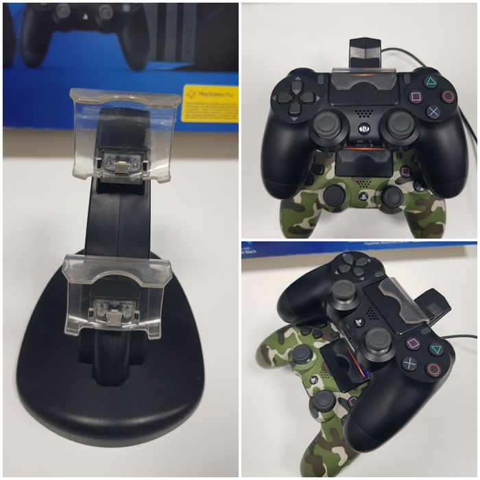 PS4 Pro+2 controllere Sony+statie incarcare+suport+adapt narghilea