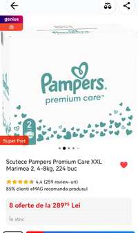 Scutece Pampers Premium Care nr 2