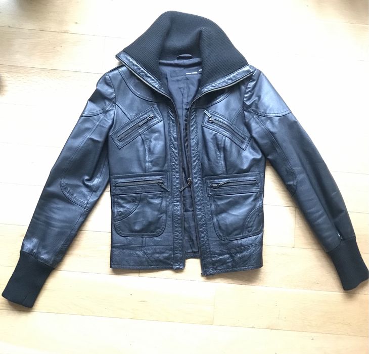 Късо яке естествена кожа Tally Weijl (S)