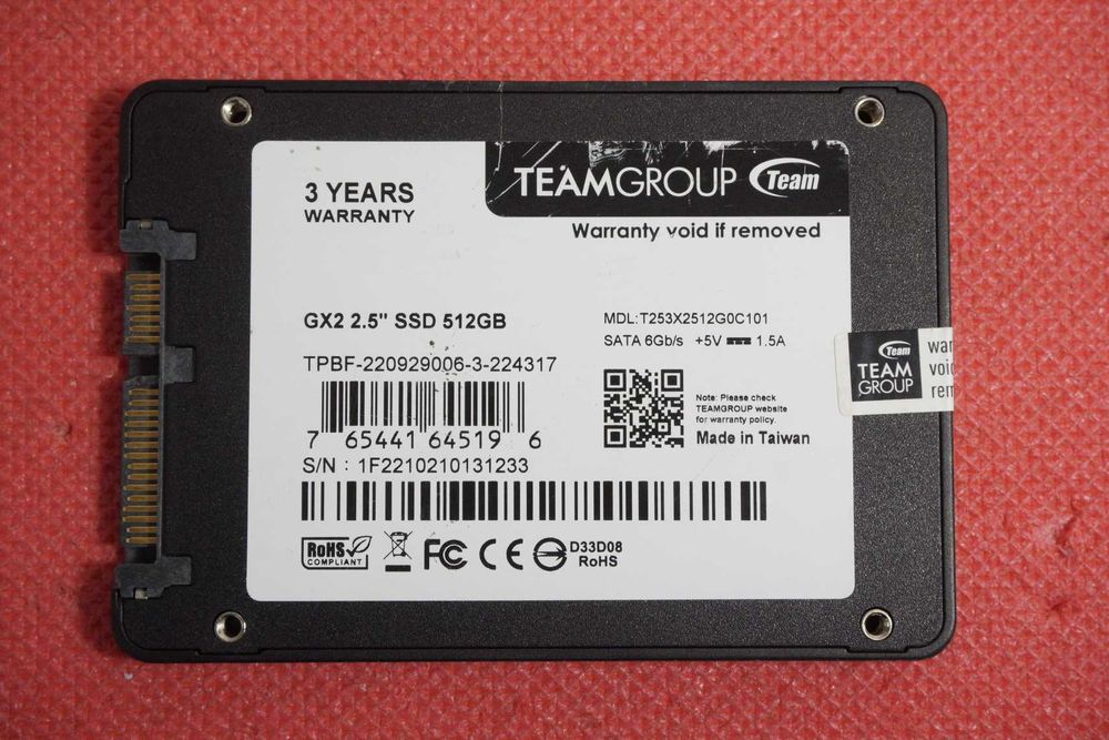 500GB Диск SSD 2.5" Teamgroup GX2 512GB (има повече бройки) / Вкл. ДДС