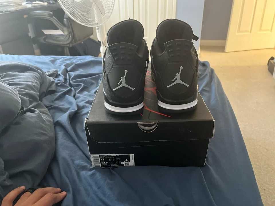 Air Jordan 4 Black Canvas