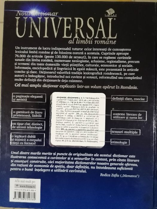 Dictionarul universal al limbii romane - Editura litera international