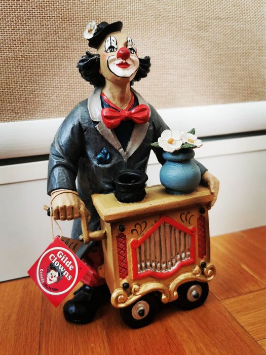 Антикварена статуетка фигура пластика на клуон палячо шут Gilde clowns