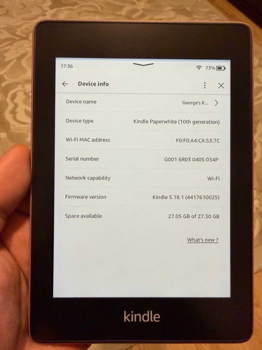 Kindle Paperwhite 2018 (Gen 10) 32GB
