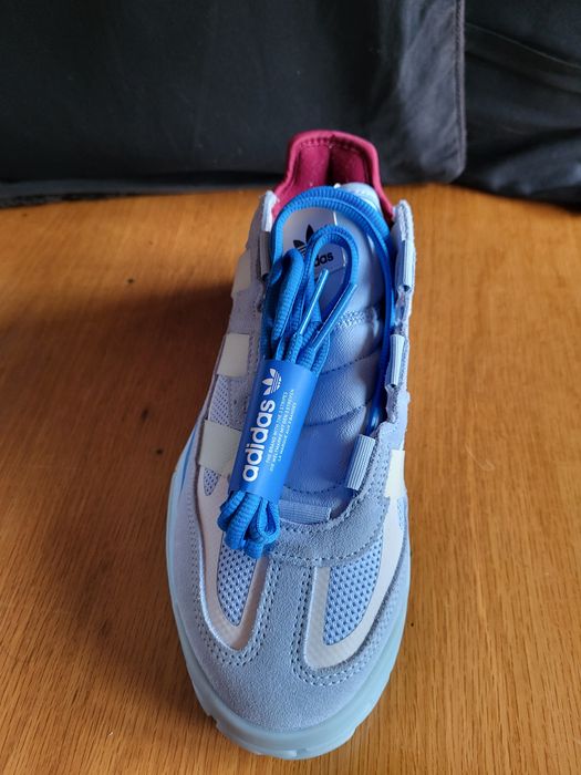 Adidas Blue piele naturala textila