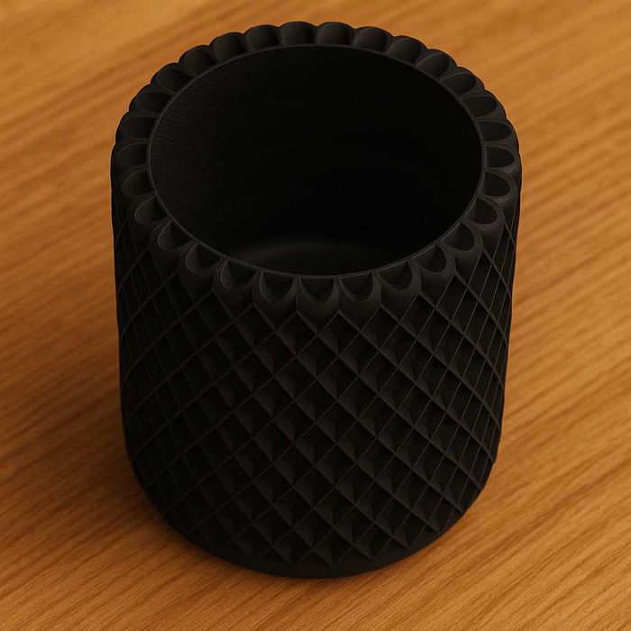 Suport pentru Pixuri Modern cu Textură Diamant – Elegant pentru Birou