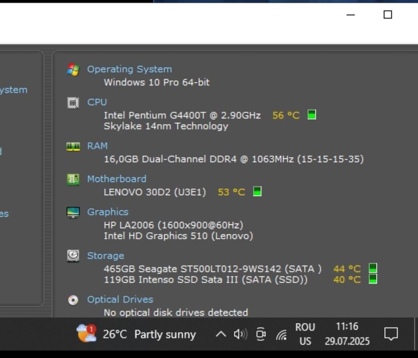 Vand/schimb  Mini pc Lenovo m700tiny