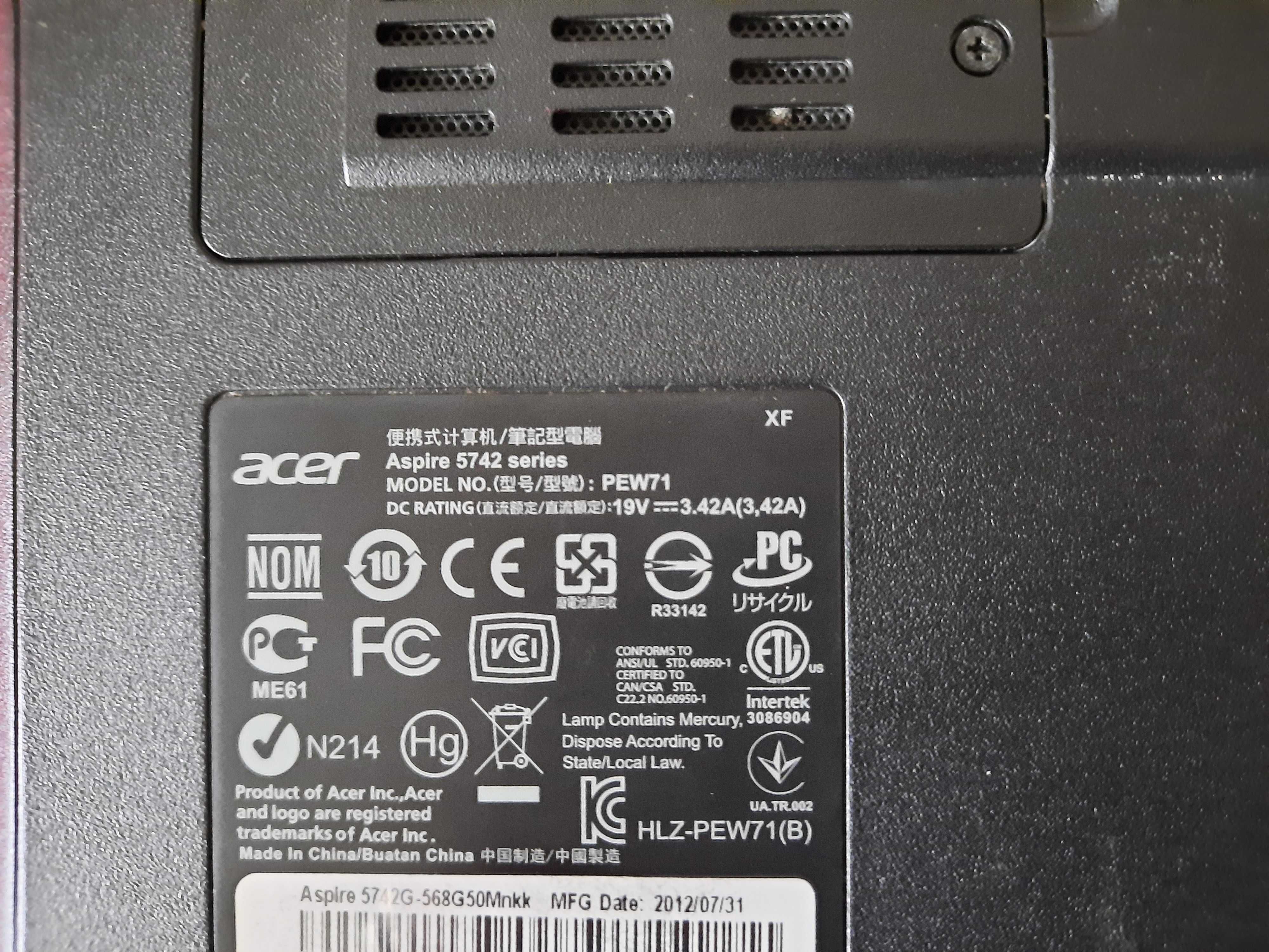 Laptop Acer 5742G