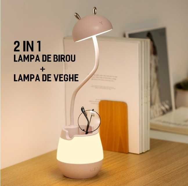 Veioza iepuras cu lampa LED
