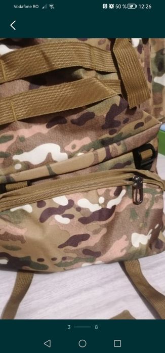 Rucsac camuflaj de munte de capacitate mare 80l, impermeabil, nou.