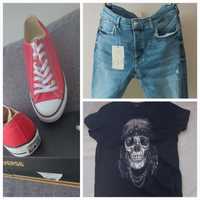 Zara i Converse мъжки дънки, тениска и кецове