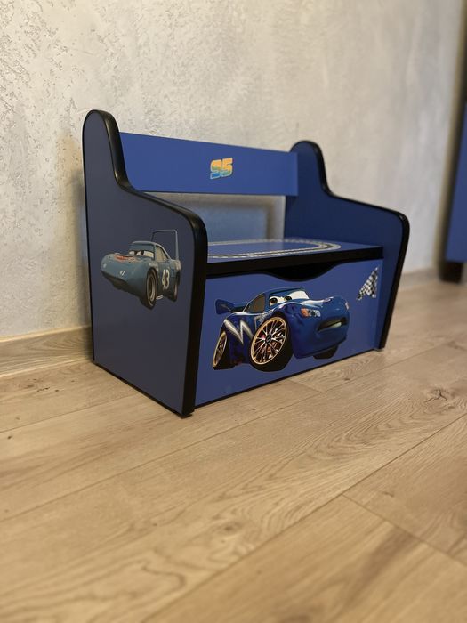 Băncuță cu spațiu de depozitare „Cars” – perfectă pentru copii