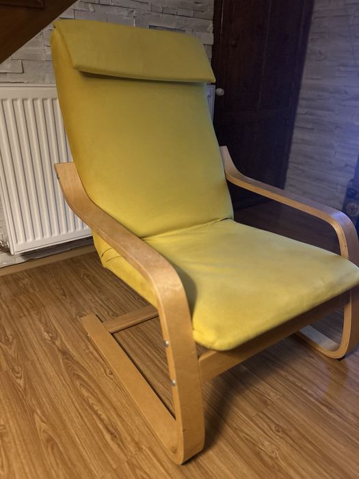 Vand fotoliu living galben, material premium