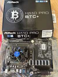 Дънна платка ASRock H110 PRO BTC+ и процесор CPU Pentium G4400