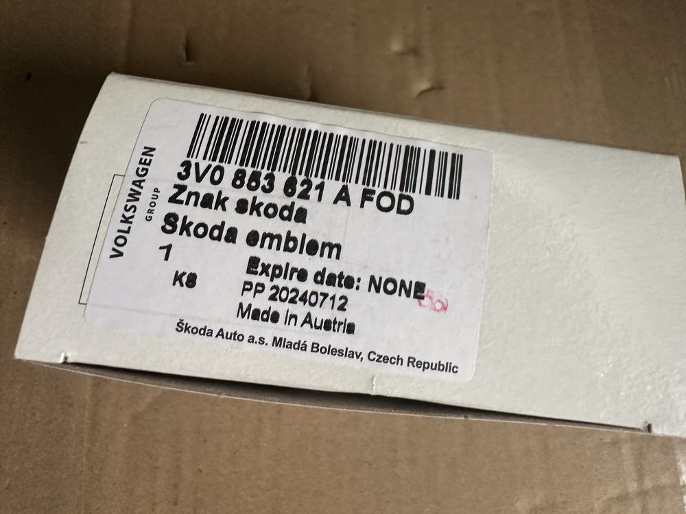 Emblema originala Skoda noua