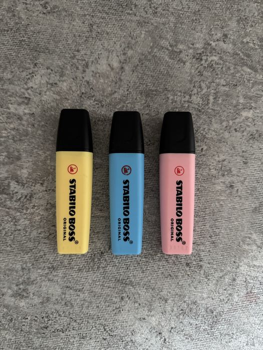 текстовыделители маркеры STABILO 3 штуки