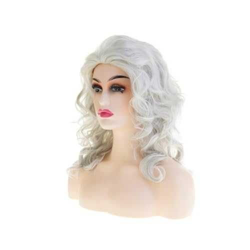 Нова коса Вълниста сива перука за парти косплей естествен вид комфорт
