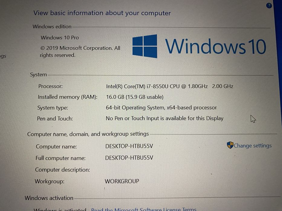 Lenovo L480 I7 8550u 16gb