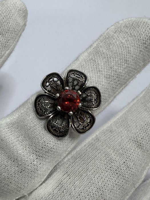 Inel vechi, argint 925 cu gramat. Lucrat filigran