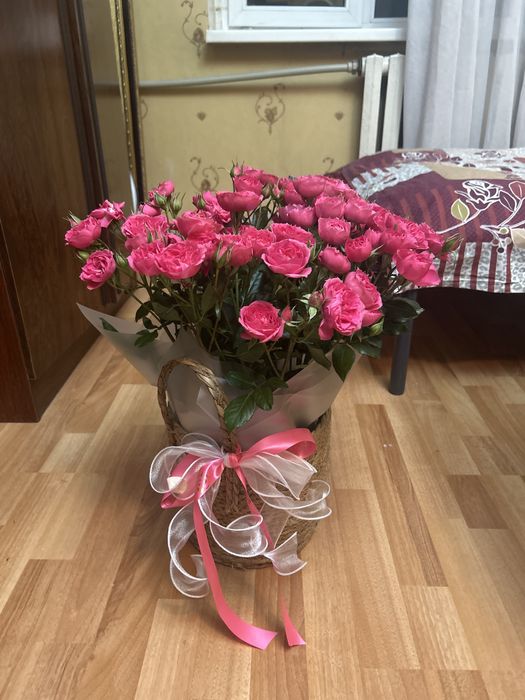 Цветы подарили сегодня утром