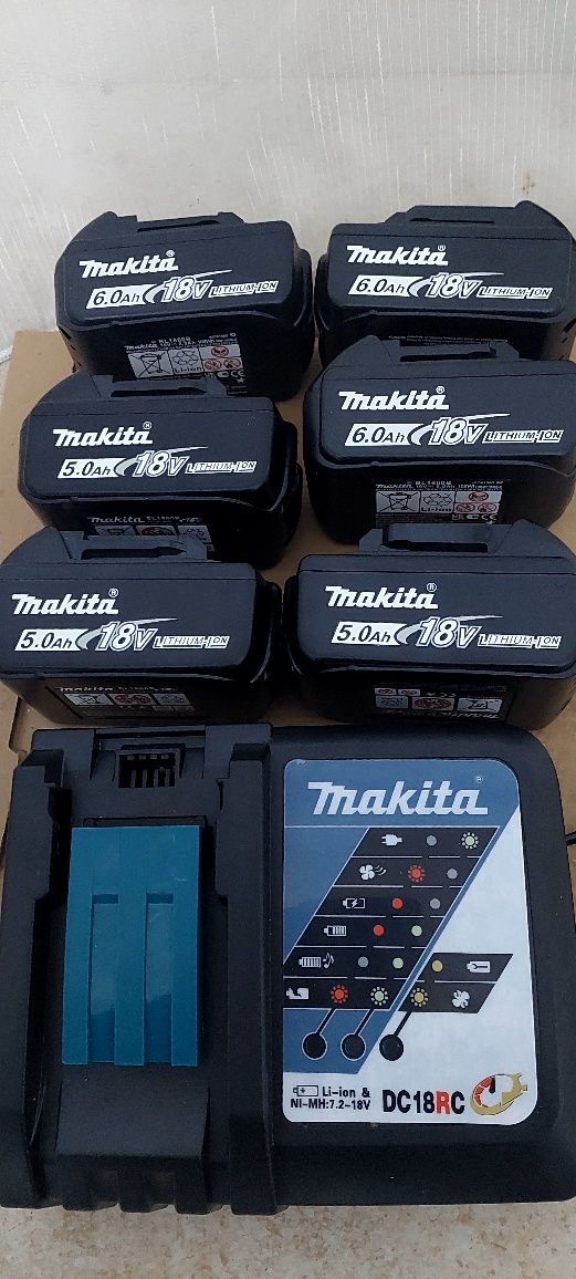 Acumulatori compatibili ptr scule  MAKITA 18 V, 5 Amp,6 Amp și 9 Am