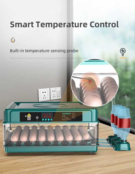 Fudajo автоматичен инкубатор 30 яйца 50W с контрол на температура