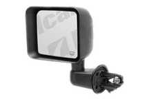 Oglinda exterioara Jeep Wrangler (Jk), 07.2011-2018, stanga/dreapta, culoare sticla crom, sticla plana, cu carcasa neagra, cu incalzire, ajustare electrica, 5182175AA, mufa cu 6 gauri/ 5 pini