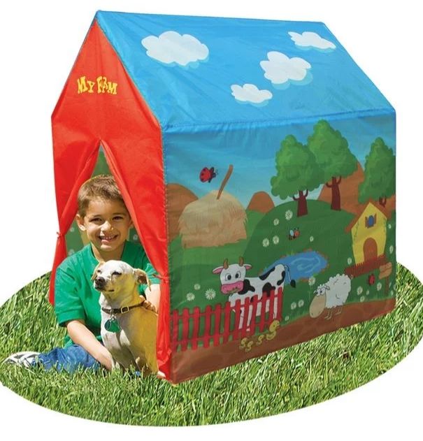 Детска палатка-95х72х102 см./Детска къща за игра/розова/синя къщичка