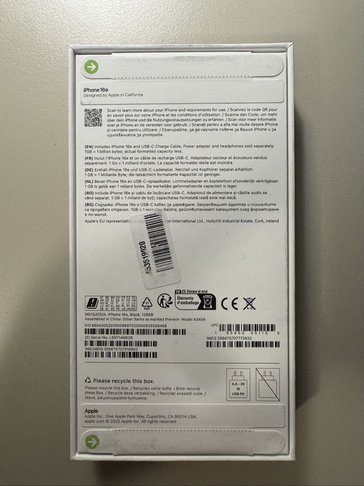iPhone 16e, 128GB, Black