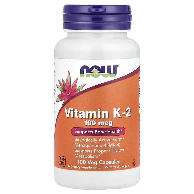 NOW Foods K2, Витамин K2 C-1000 с цинком Липосомальный витамин C